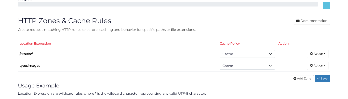 Saved asset and image cache rules in evaluation order